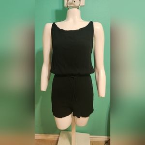 Womens size small black shorts romper